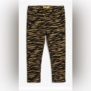 Nicole Miller Girls 4T Tiger Stripe Leggings Black & Metallic Gold Animal Print